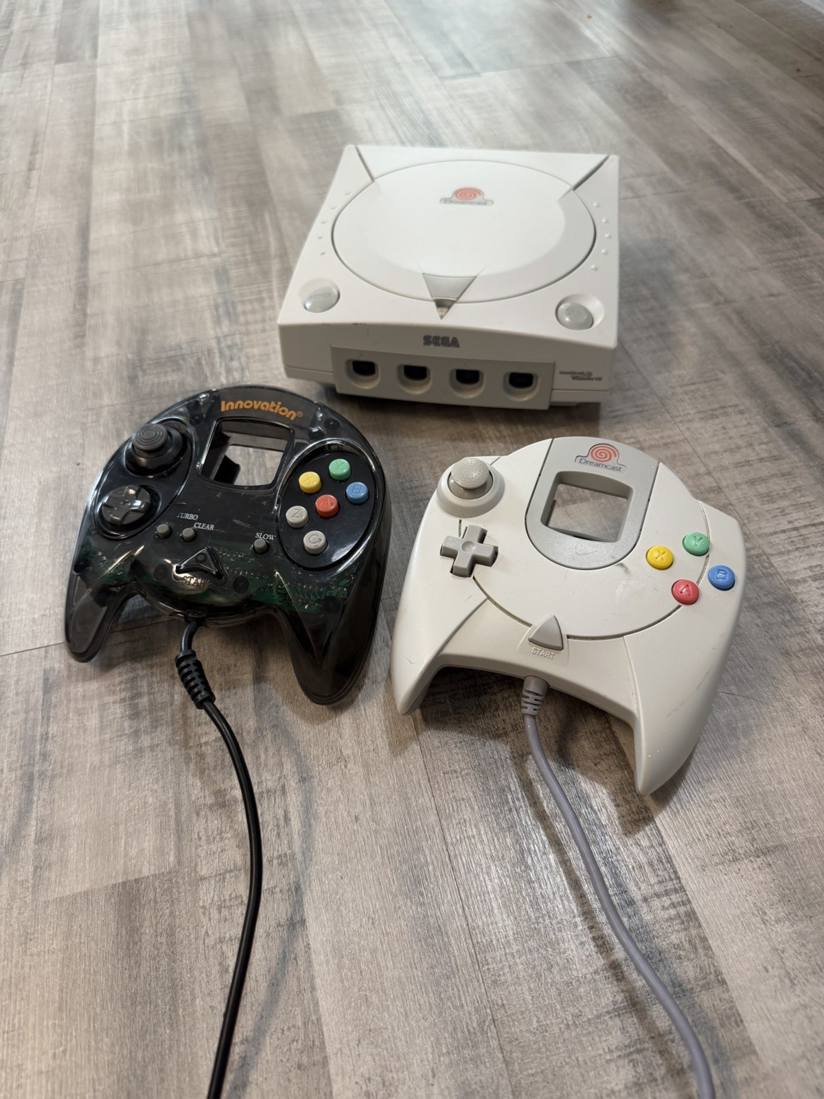 Sega Dreamcast Console HKT-3020 Bundle w/ OEM Controller & Innovation Pad Tested