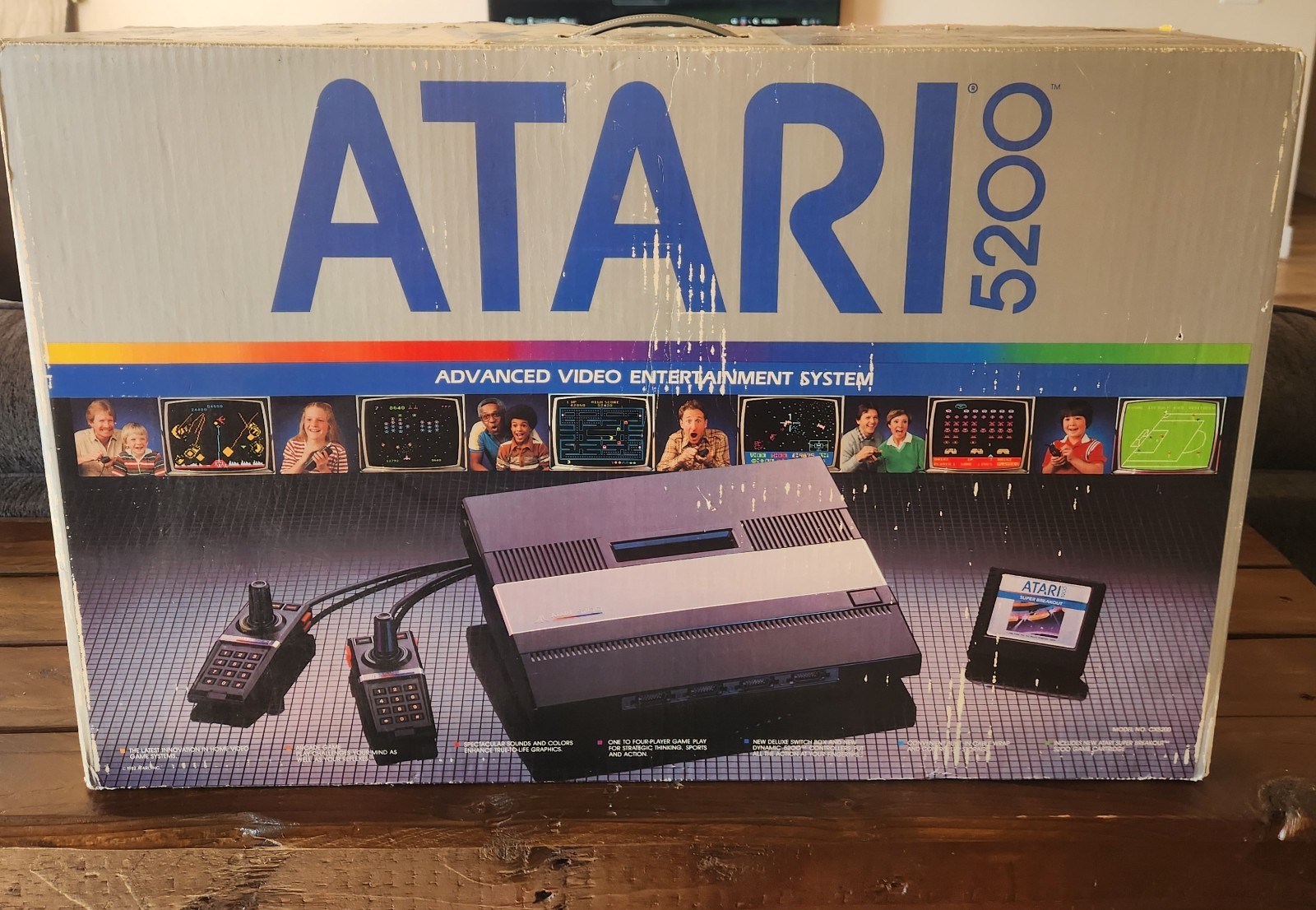 Rare Vintage Atari 5200 SuperSystem Console wBox Controller Works G2U