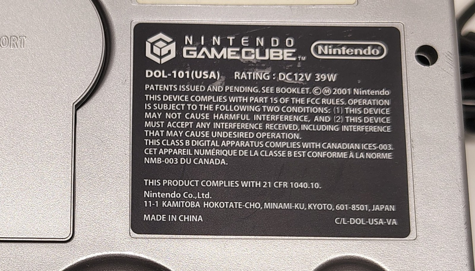 Nintendo GameCube Platinum DOL-101 W/ Game Memory Card Cables & OEM Controller
