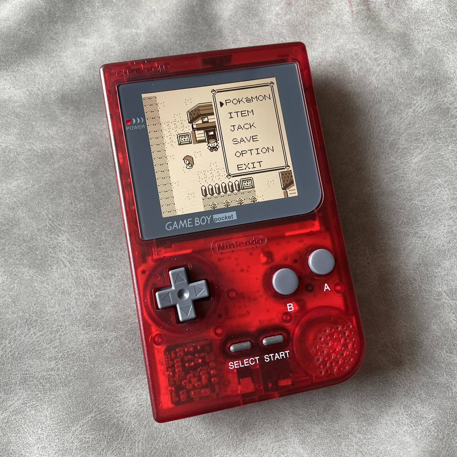 Nintendo Game Boy Pocket IPS screen red rosy 36 colour HD highlight