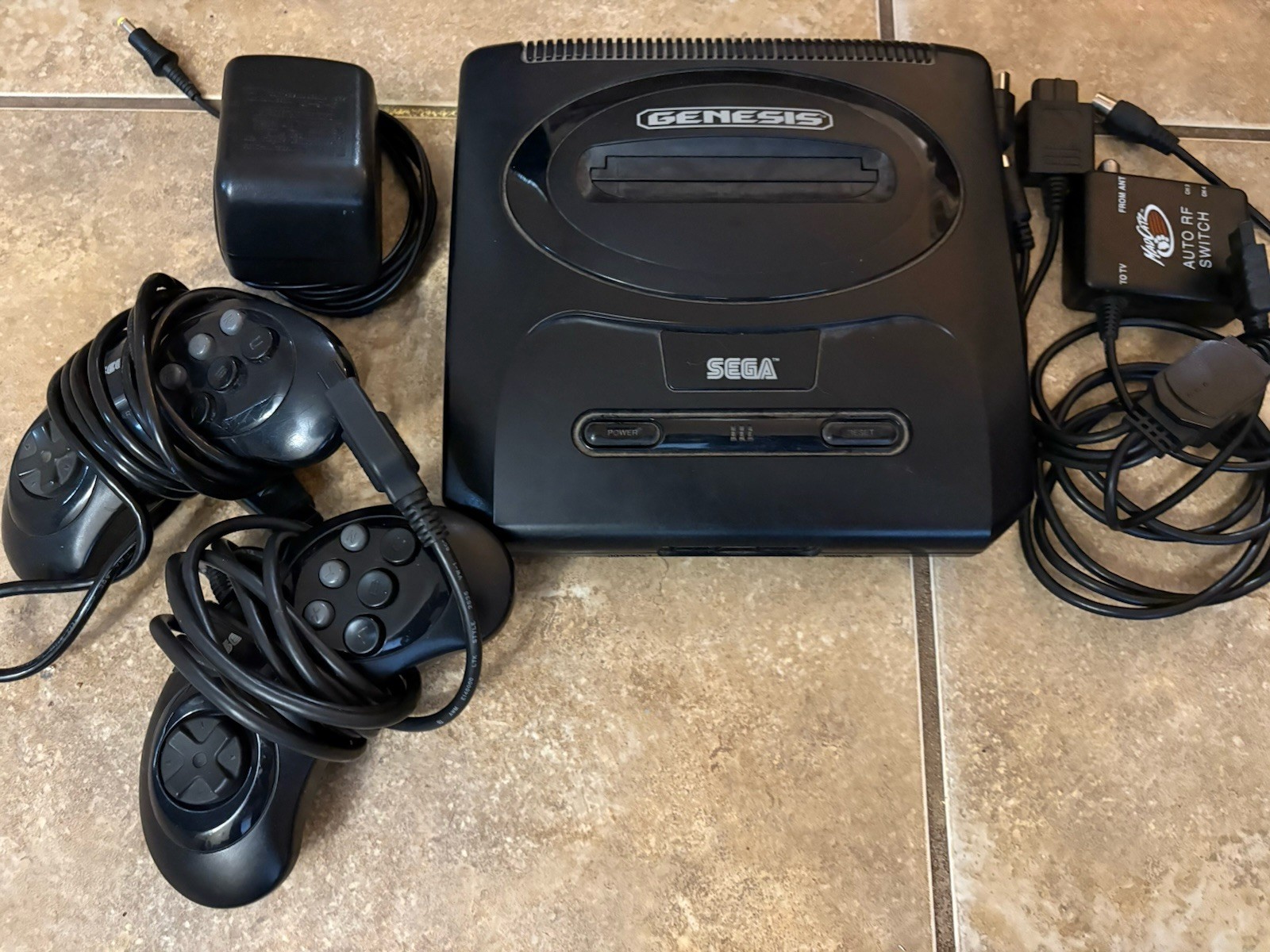 Sega Genesis Model 2 Console System Bundle Cords And 2 Controllers Tested Works