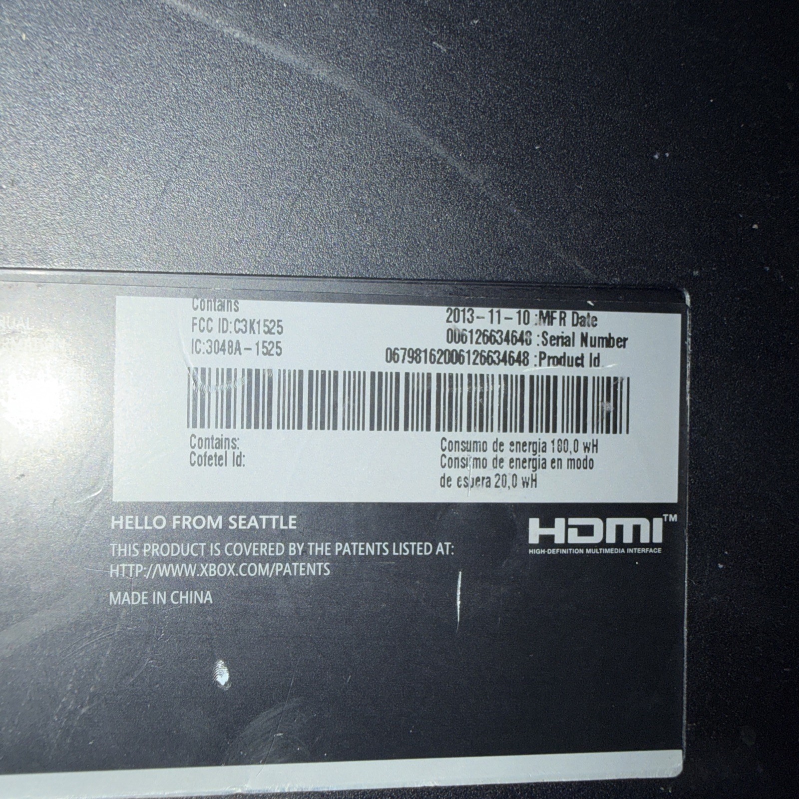 Microsoft Original Xbox One Console 500GB – Black W/ Controller & Game Working