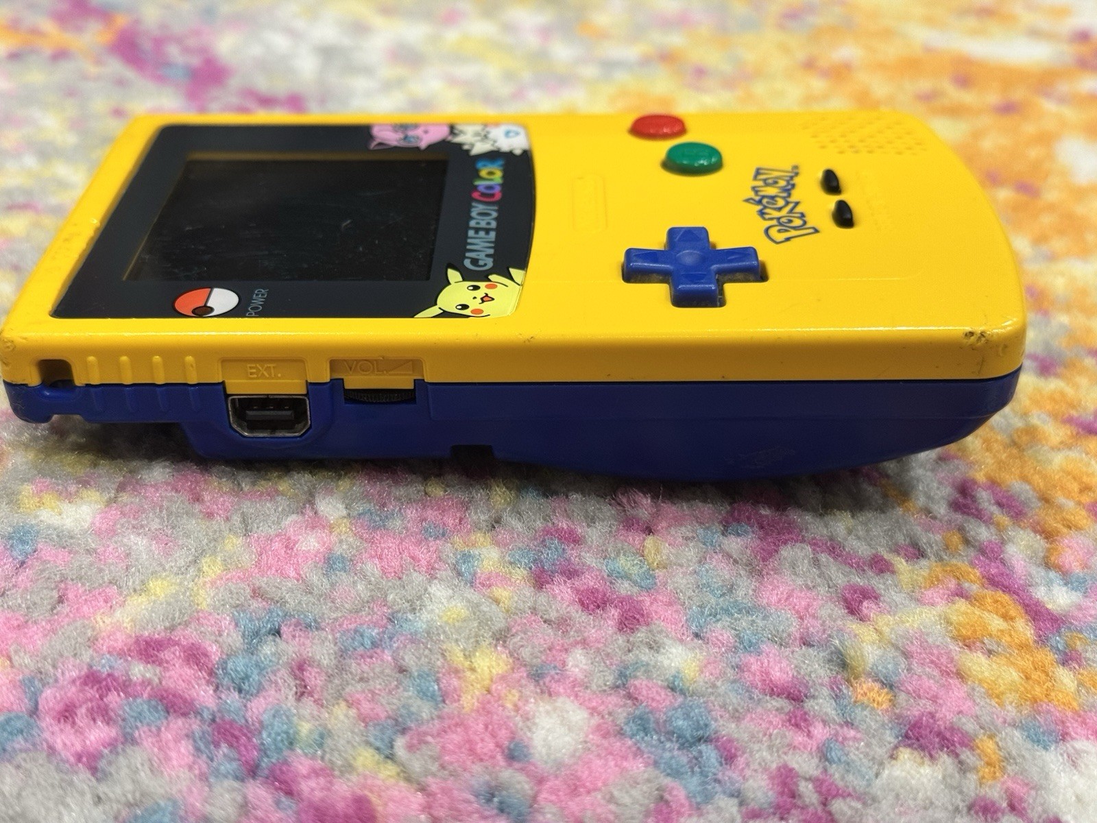 Nintendo Game Boy Color Handheld Pokémon Pikachu Edition Genuine Works