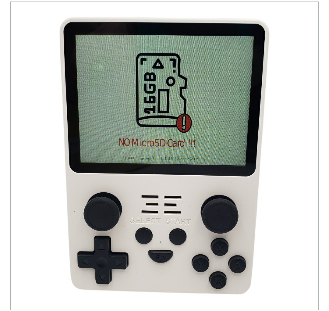 Powkiddy RGB20S Handheld Retro Game Console White TESTED WORKS No SD Card /Games