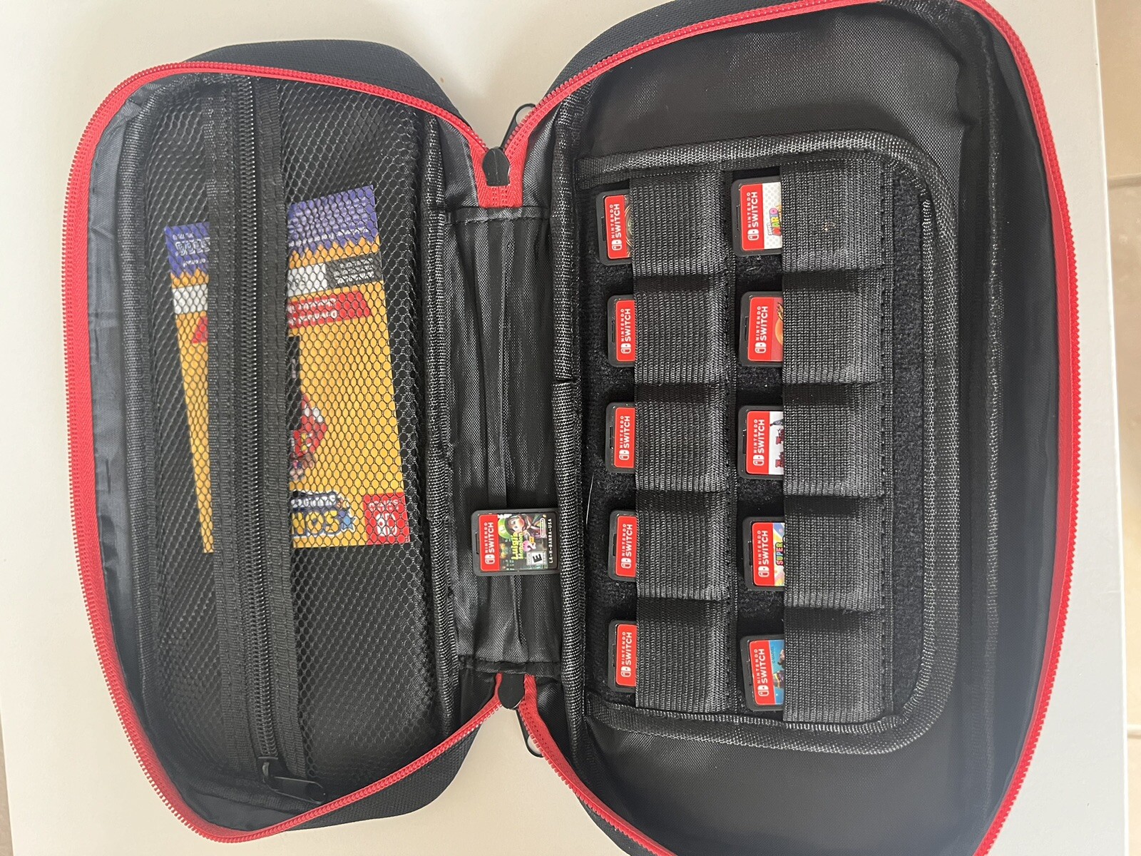Nintendo Switch Mario Edition + 12 Games/Carry Case