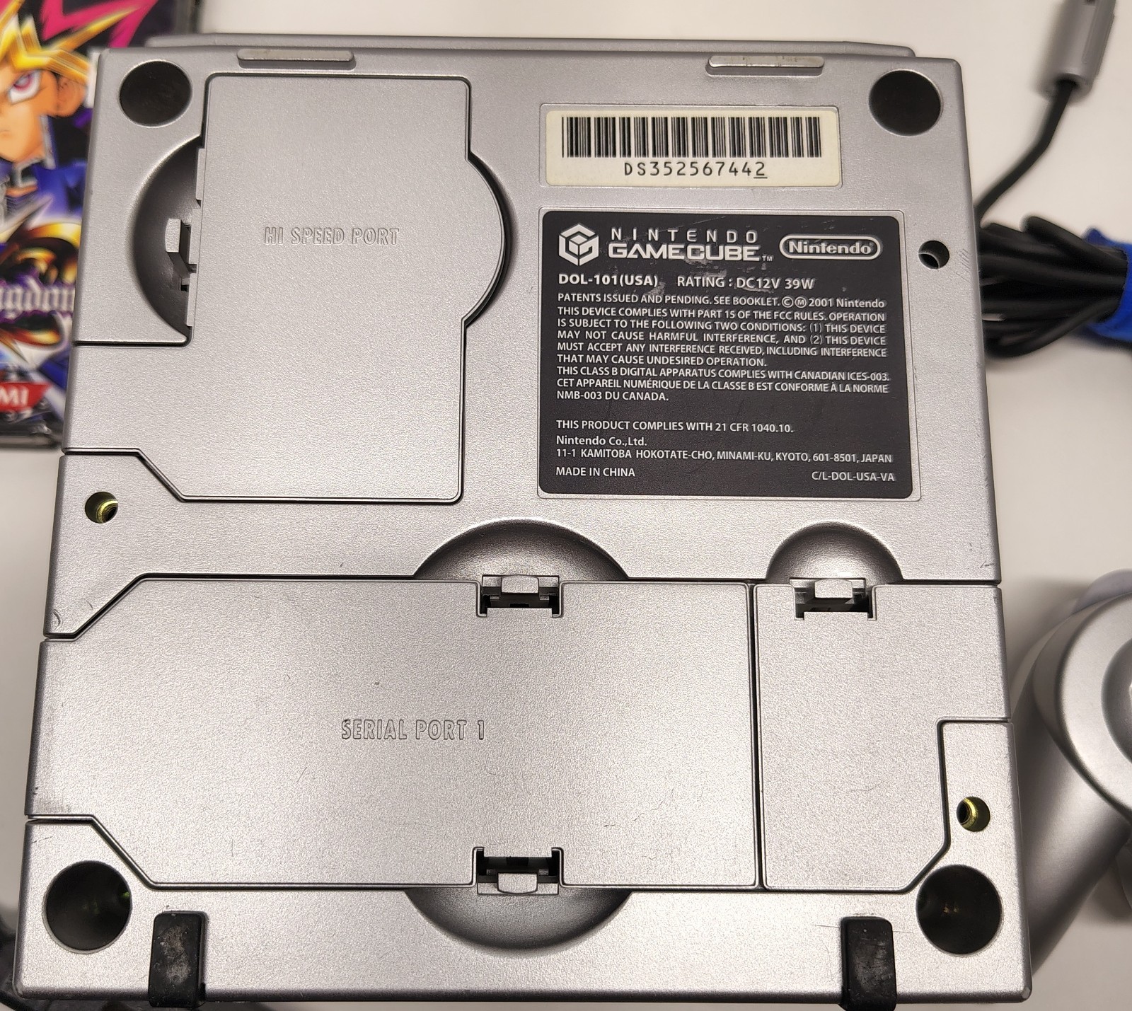 Nintendo GameCube Platinum DOL-101 W/ Game Memory Card Cables & OEM Controller