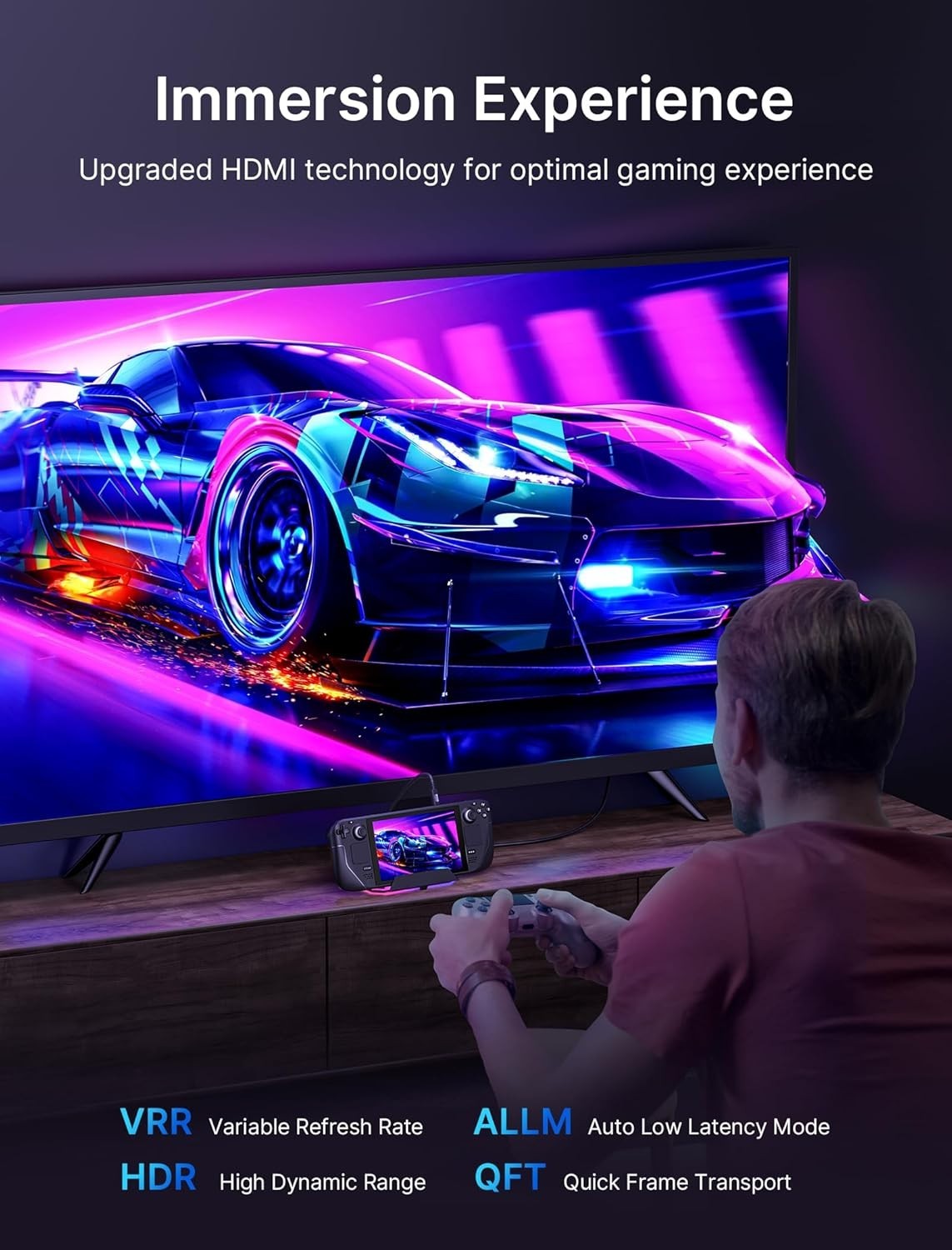 Steam Deck OLED/ROG Ally 12-in-1 RGB Dock, 4K@120Hz HDMI DP, 10Gbps USB