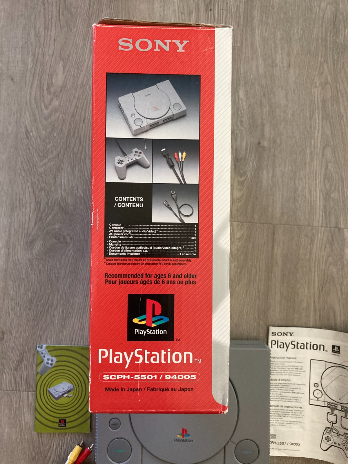 Open Box Sony PlayStation 1 Console, Excellent Condition, in Original Box 1997