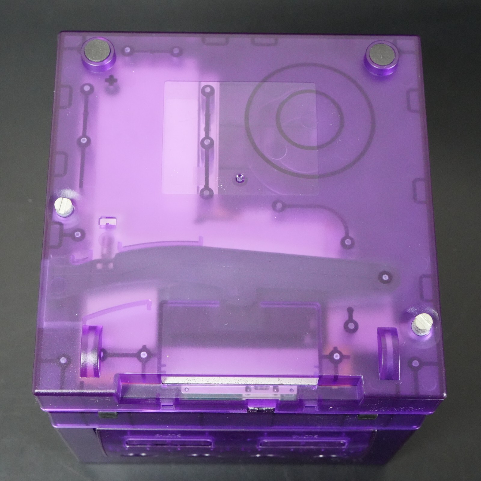 Nintendo GameCube Clear Purple Shell NTSC U-C/J Region Switch Mod w/GB Player