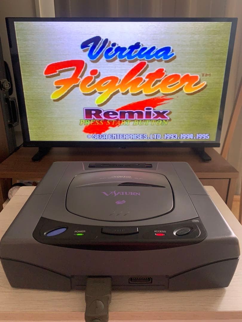 Victor V Saturn JVC RG-JX2 Video Console System Sega with 3Games Tested
