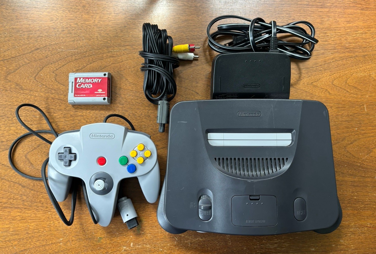 N64 Console With Expansion Pak, Controller, Memory Card, Cords. All Working