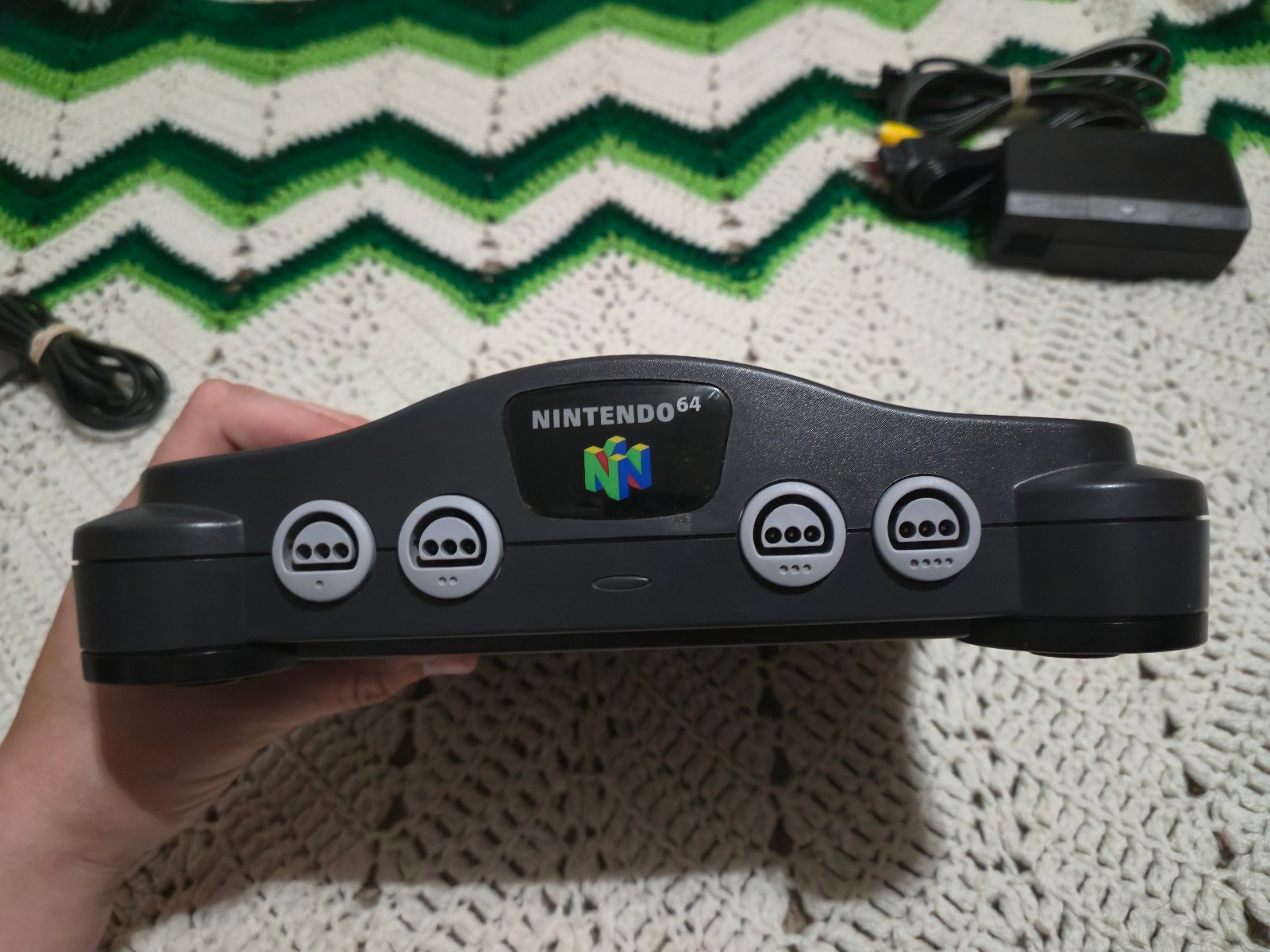 Nintendo 64 N64 Console NUS-001 (USA) Bundle w/ Controller And Cables TESTED