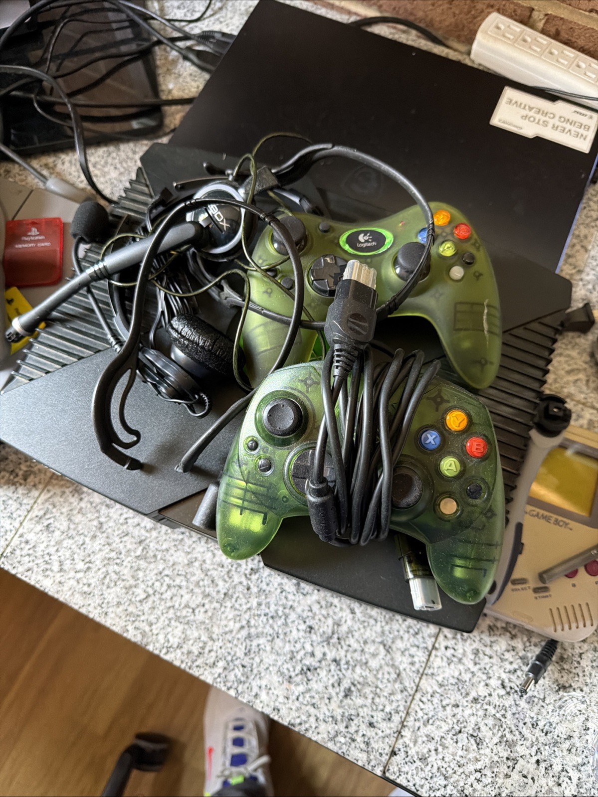 Xbox Console And 2 Controller DVD Playback and Headphones
