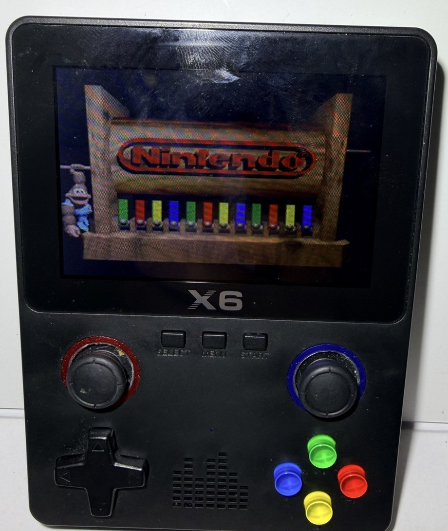 X6 Handheld Retro Gaming Console – 6,320 Built-In Games – TESTED NES/SNES/SEGA/+