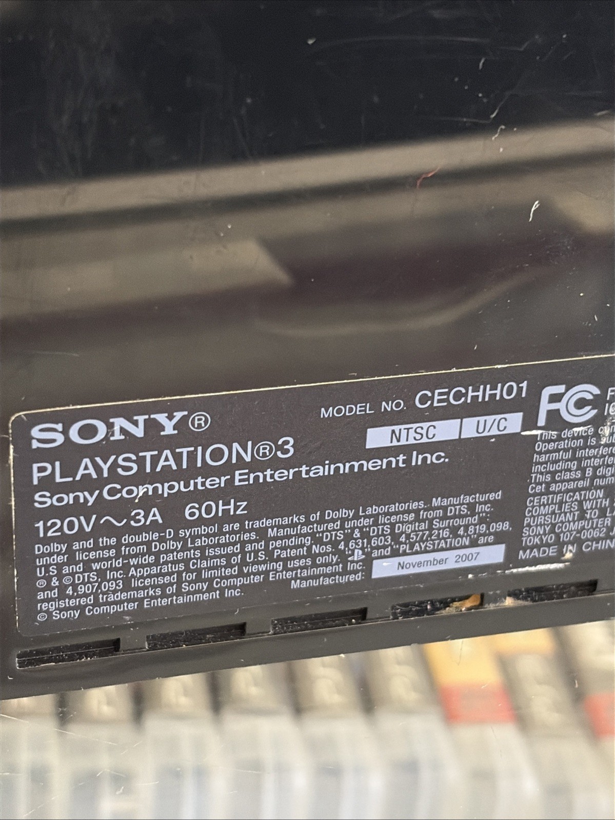 Ps3 Playstation 3 40GB Console + Power Cord And HDMI