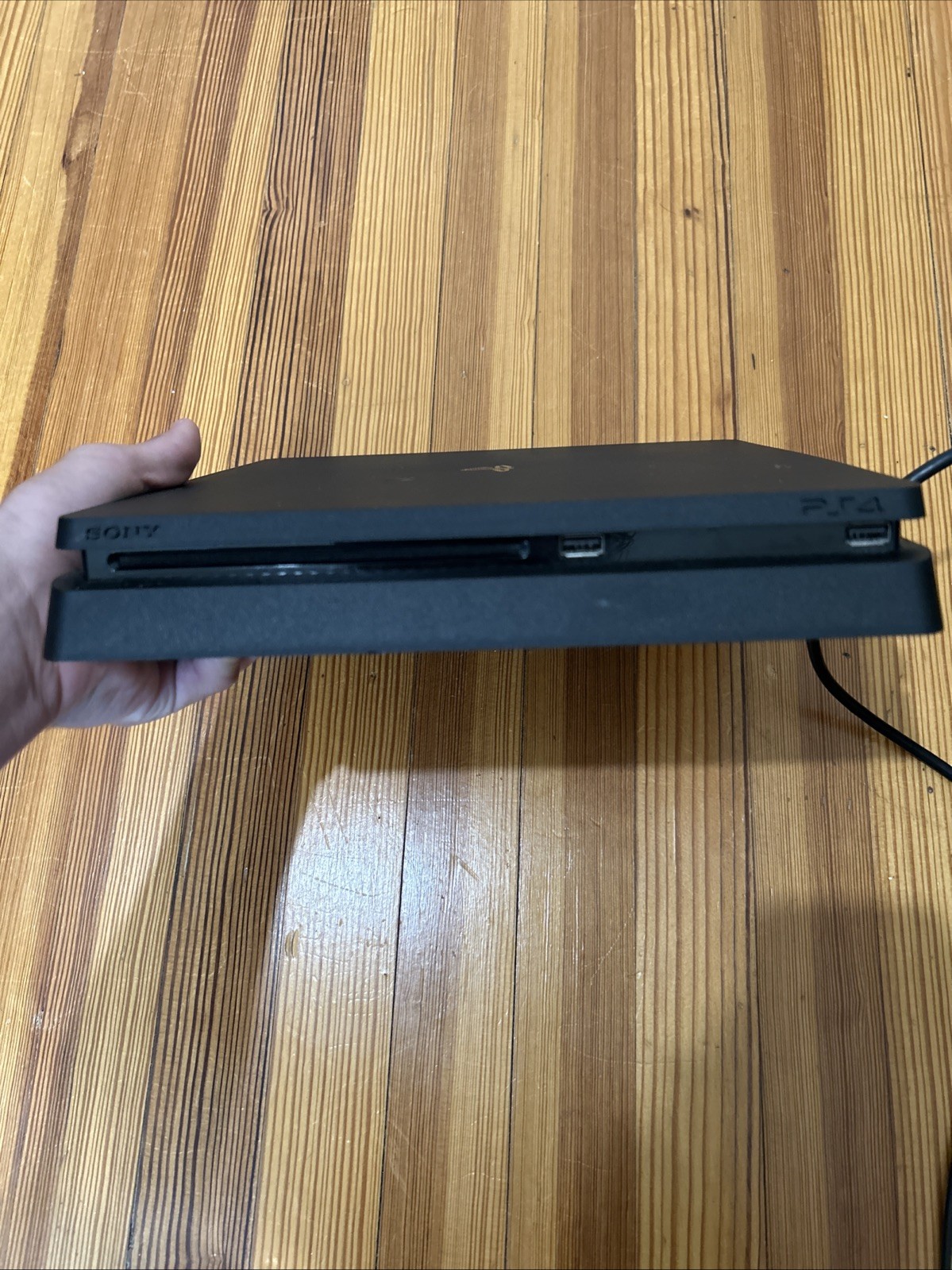 PS4 Slim Black Console Pre-owned Includes Power Cord And HDMI Cord
