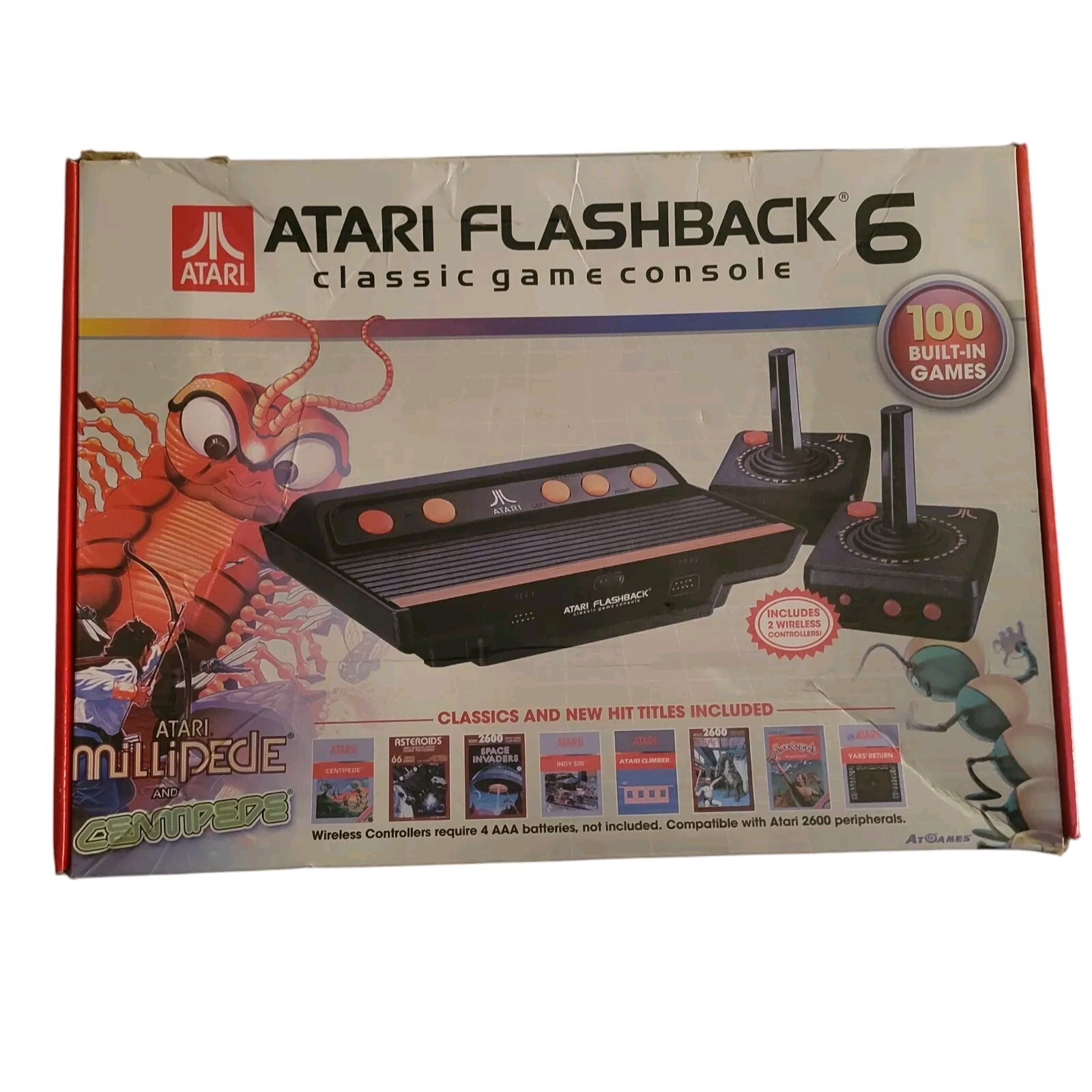 Atari Flashback 6 Classic Game Console & Wireless Controller w/ Built-In Game