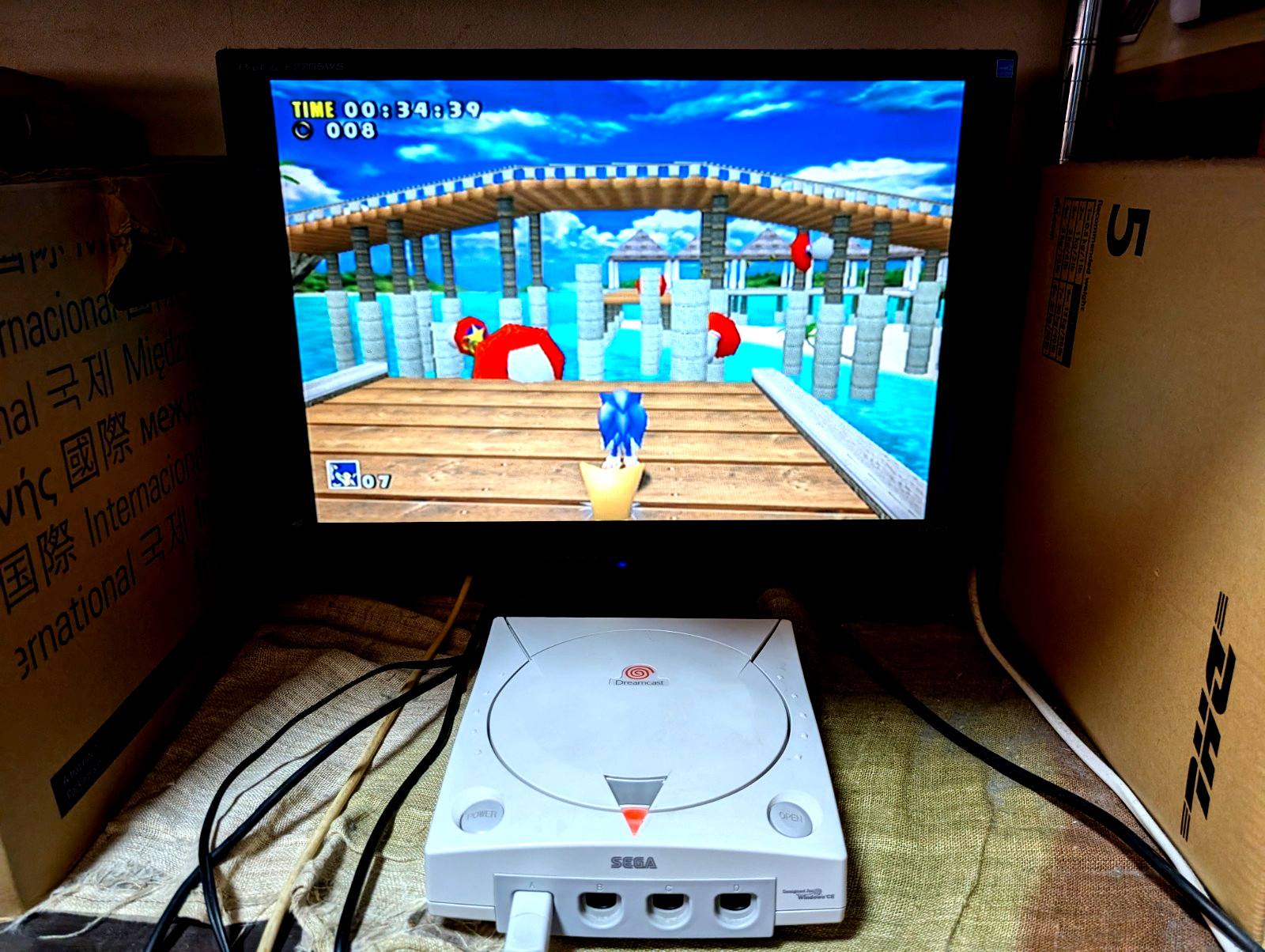 SEGA Dreamcast Console Puru Puru Pack Sonic Adventure Japan Box Manual