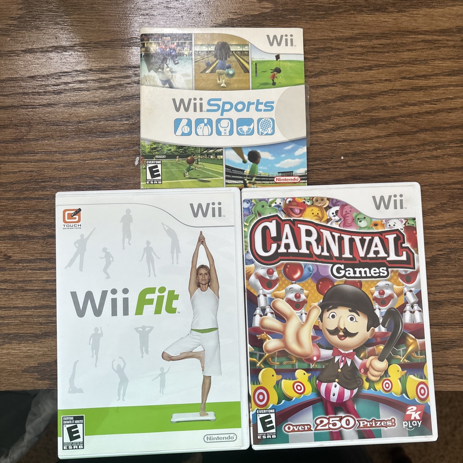 Nintendo Wii Video Game Console White With Games And Controllers, Cable