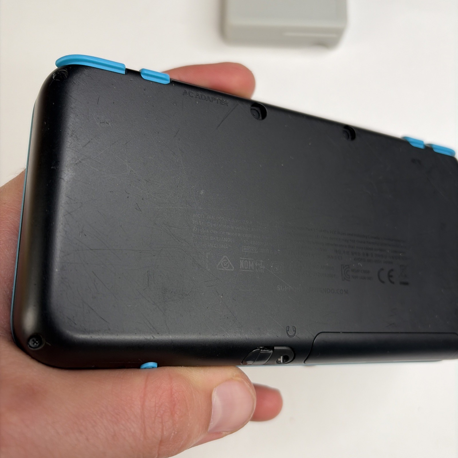 Nintendo 2DS XL Console – Black/Turquoise W Charger Stylus US Model Repair!