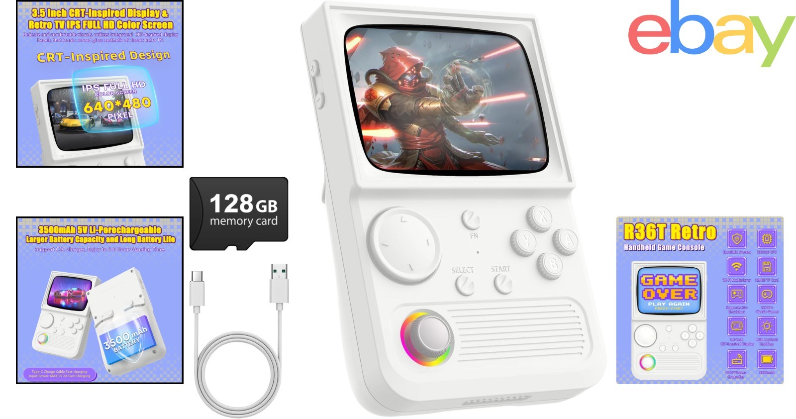 Gaming Console with 64GB Memory and Multiplayer Features for Retro Enthusiasts