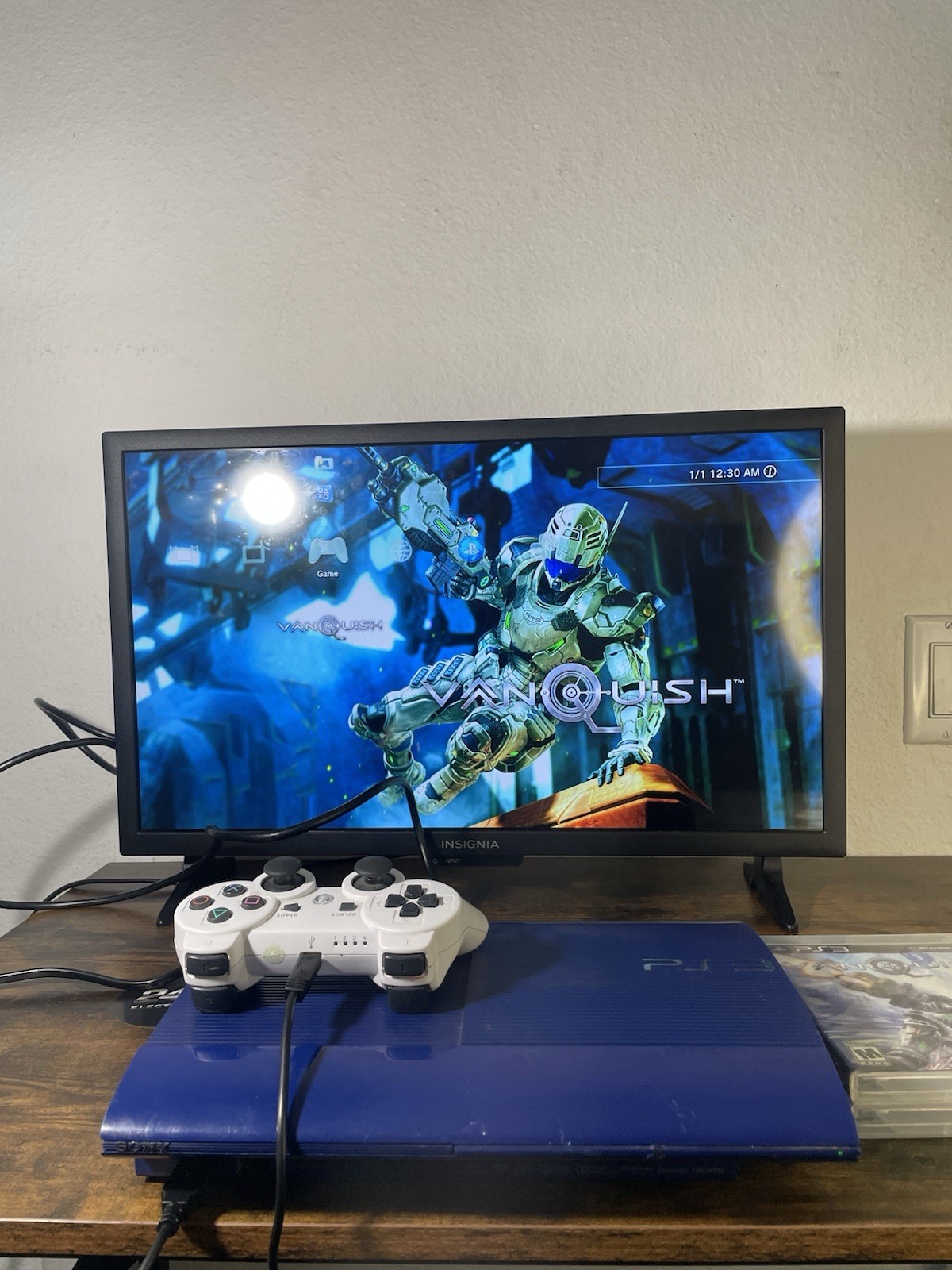 Sony PlayStation 3 PS3 Super Slim 250GB Blue CECH-4201B Bundle Controller TESTED