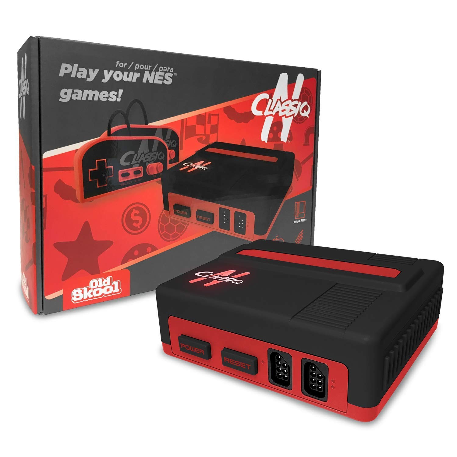 CLASSIQ N Console with NES – Black/Red Clone System