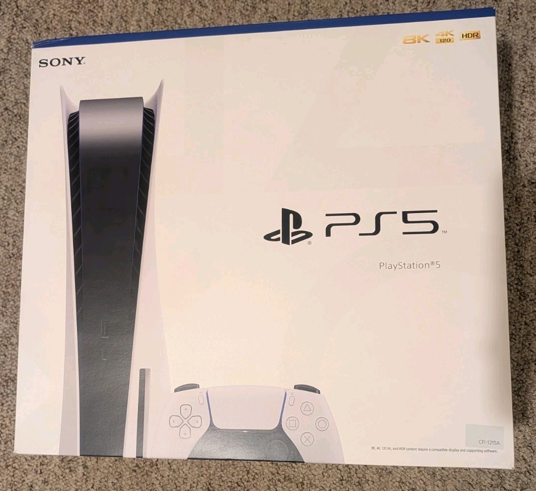 Sony PlayStation 825GB Home Console, Controller 8K CFI-1215A – White New