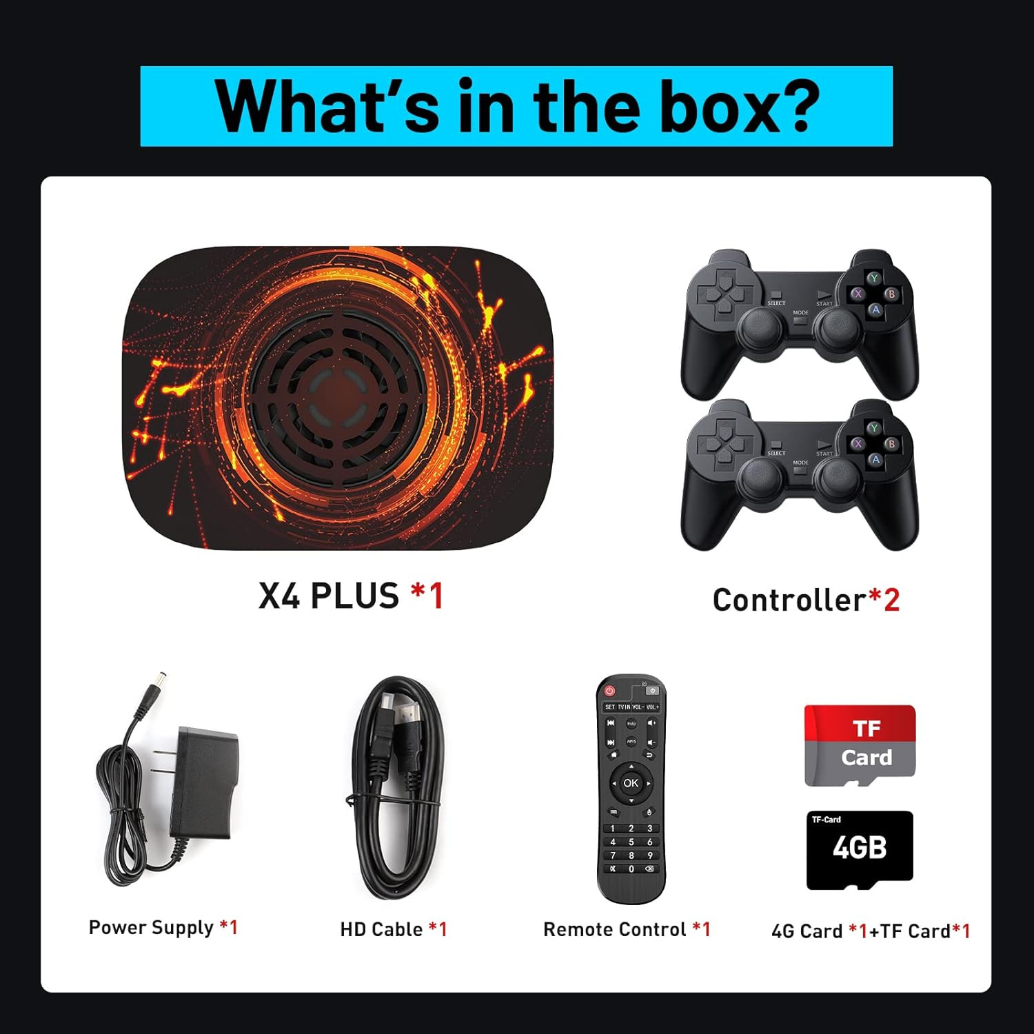 Super Console X4 plus Retro Game Consoles Built-In 65000+ Games, Plug and Play V