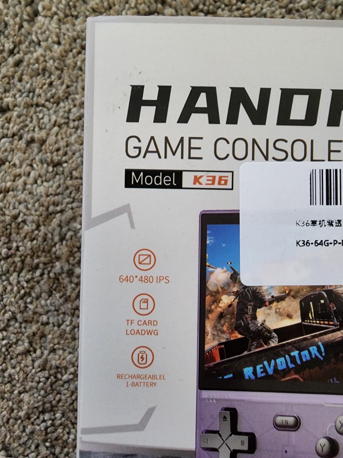 K36 Retro Handheld Video Game Console Retro Games! 3.5 in Purple fast ship