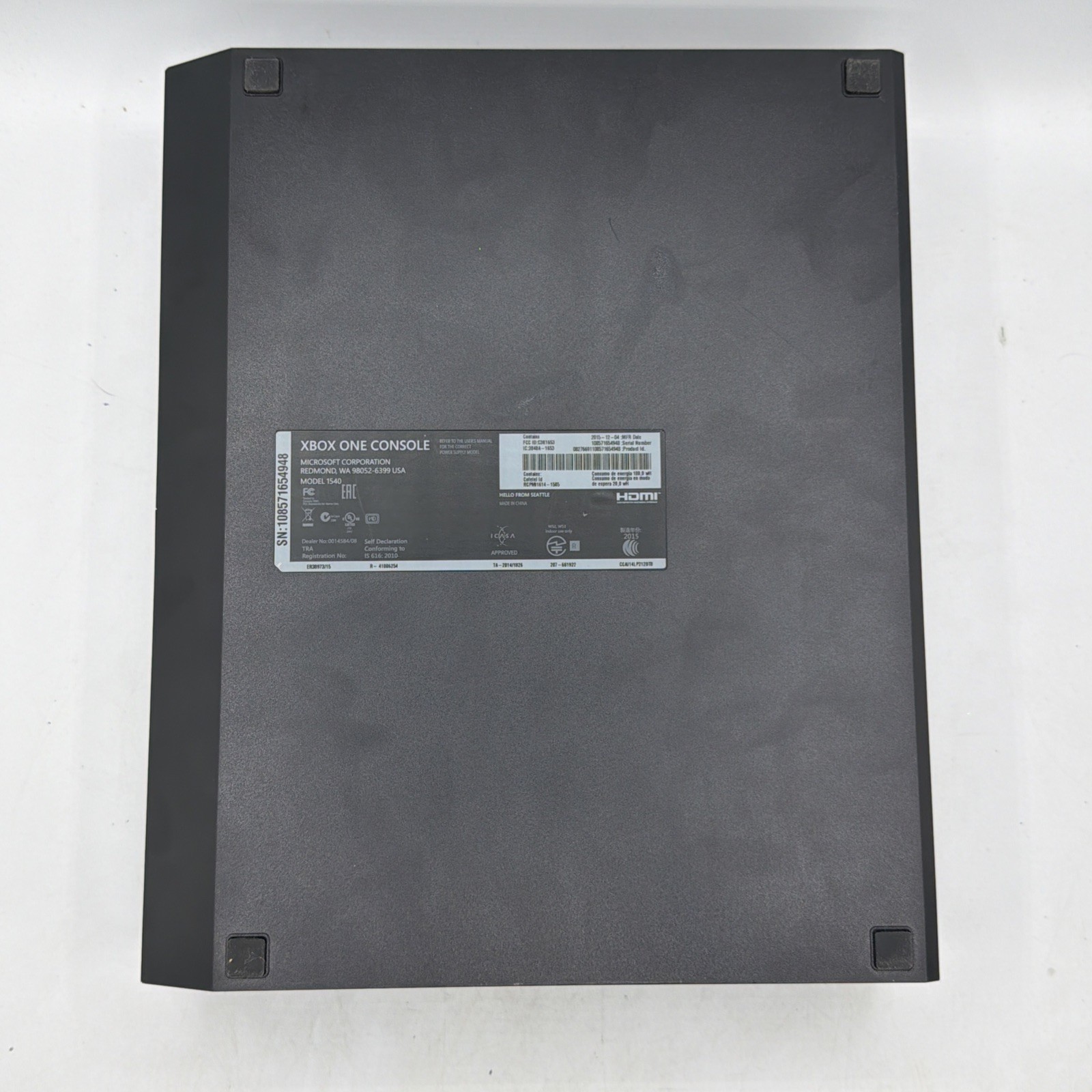 Microsoft Xbox One Console And Power Cable Only Black – Tested, Reset, Updated