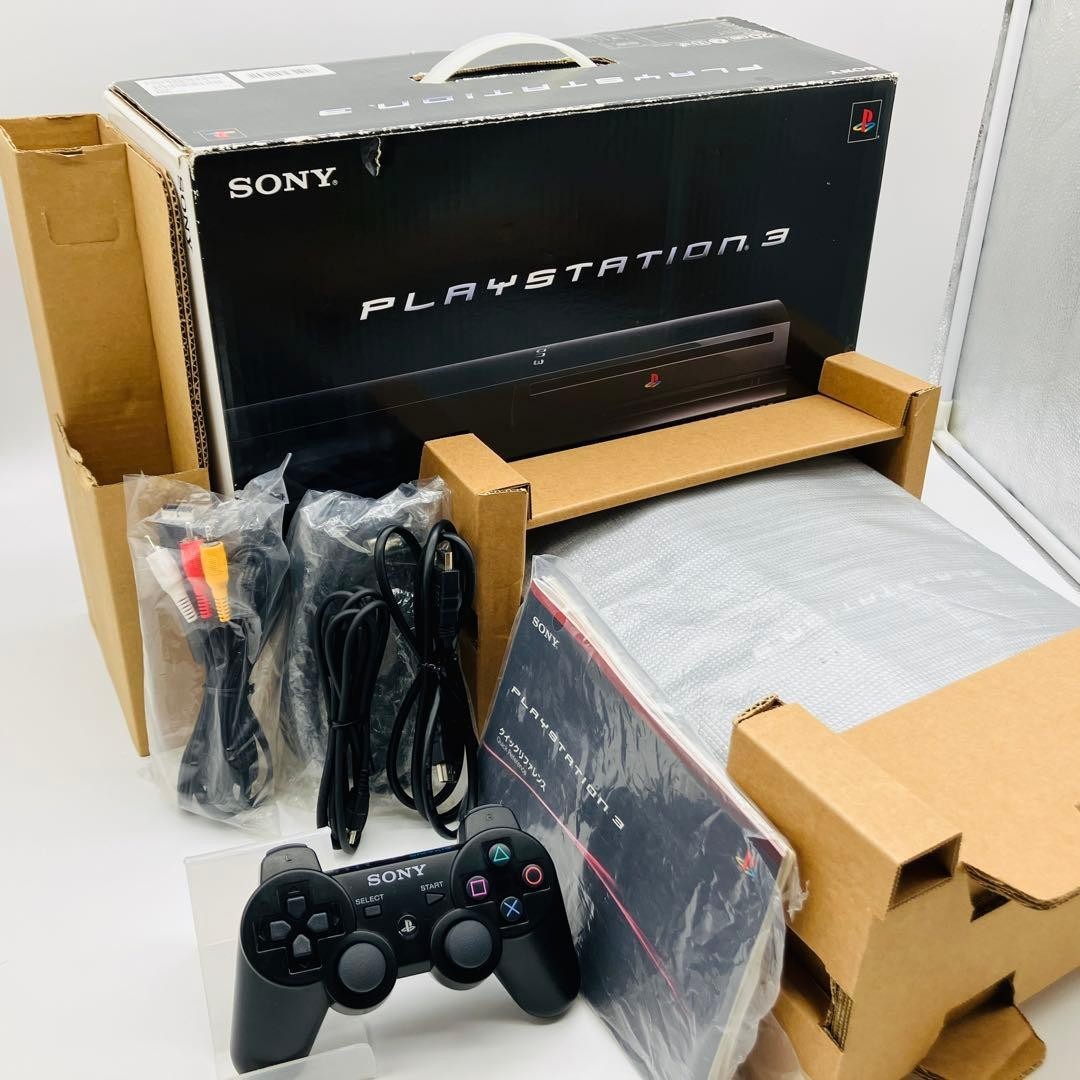 Sony PlayStation 3 PS3 CECHB00 20GB Console Boxed PS1 PS2 Compatible Tested JP