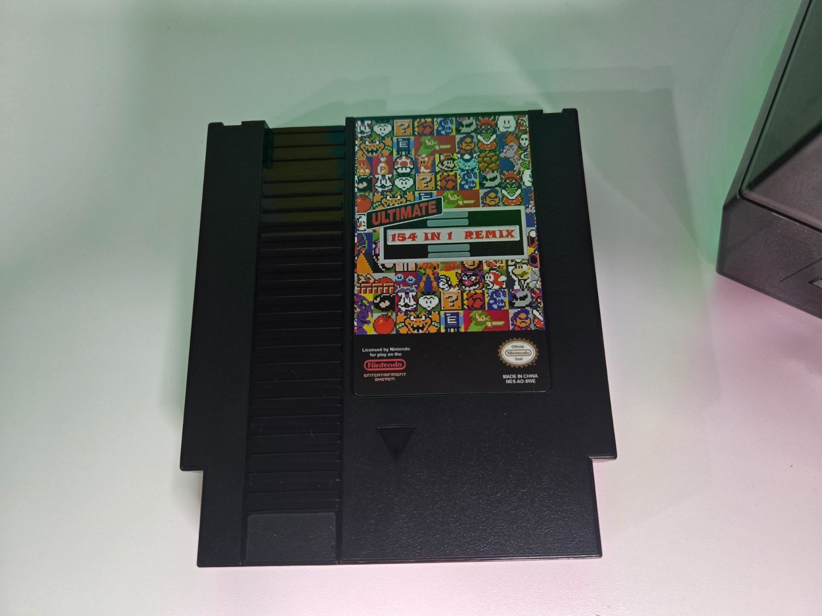 Clear Black / Purple Nintendo Entertainment System NES Console Games Bundle