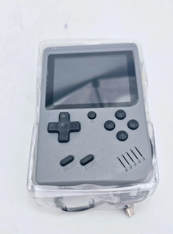 GAMEBOX PLUS HAND HELD GAME SYSTEM RECHARGEABLE BATTERY GREY 500 IN 1 – GRAY