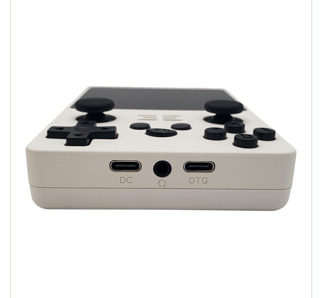 Powkiddy RGB20S Handheld Retro Game Console White TESTED WORKS No SD Card /Games
