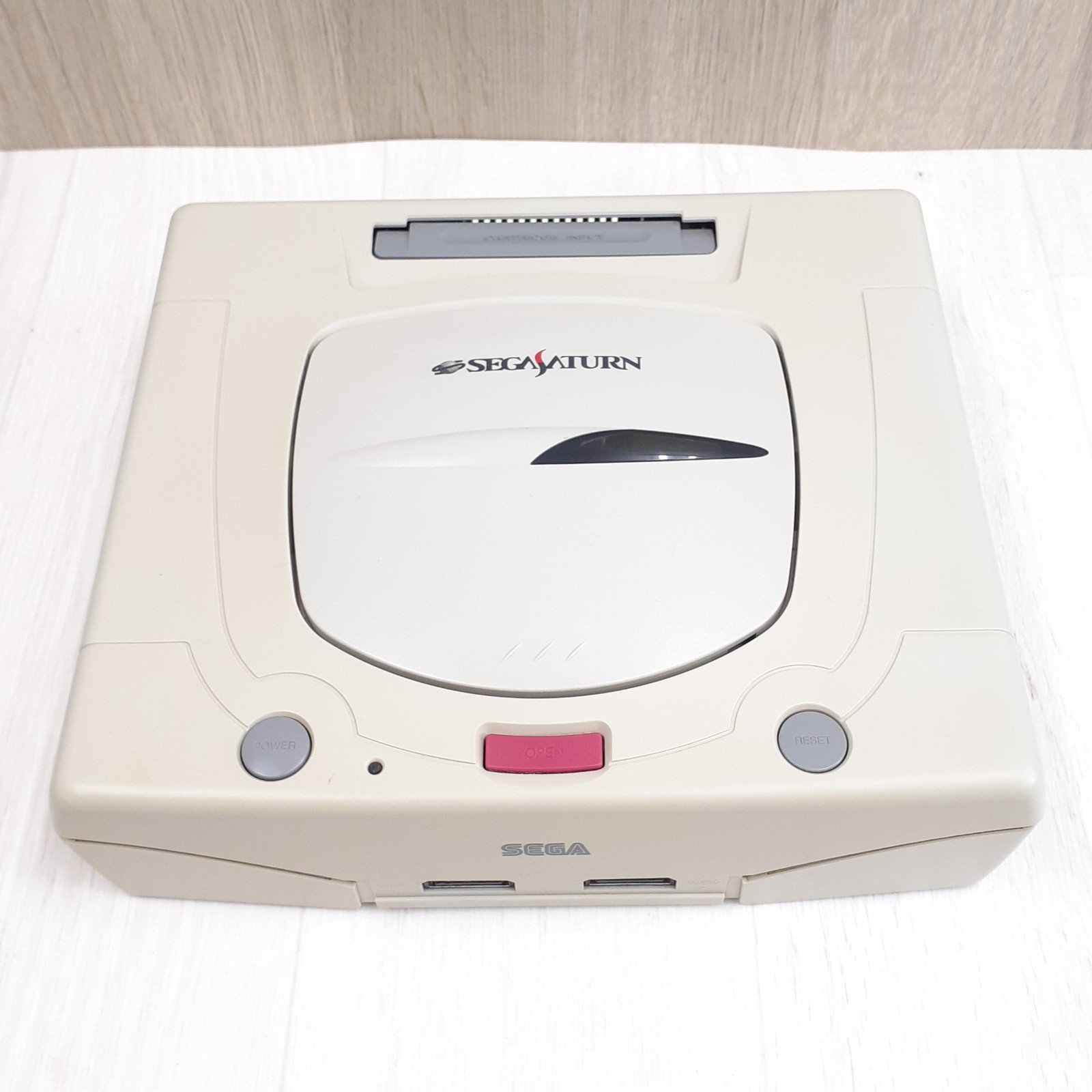 Sega Saturn Console Bundle w/ 2 Controllers 8 Games Tested Japan White HST-3220