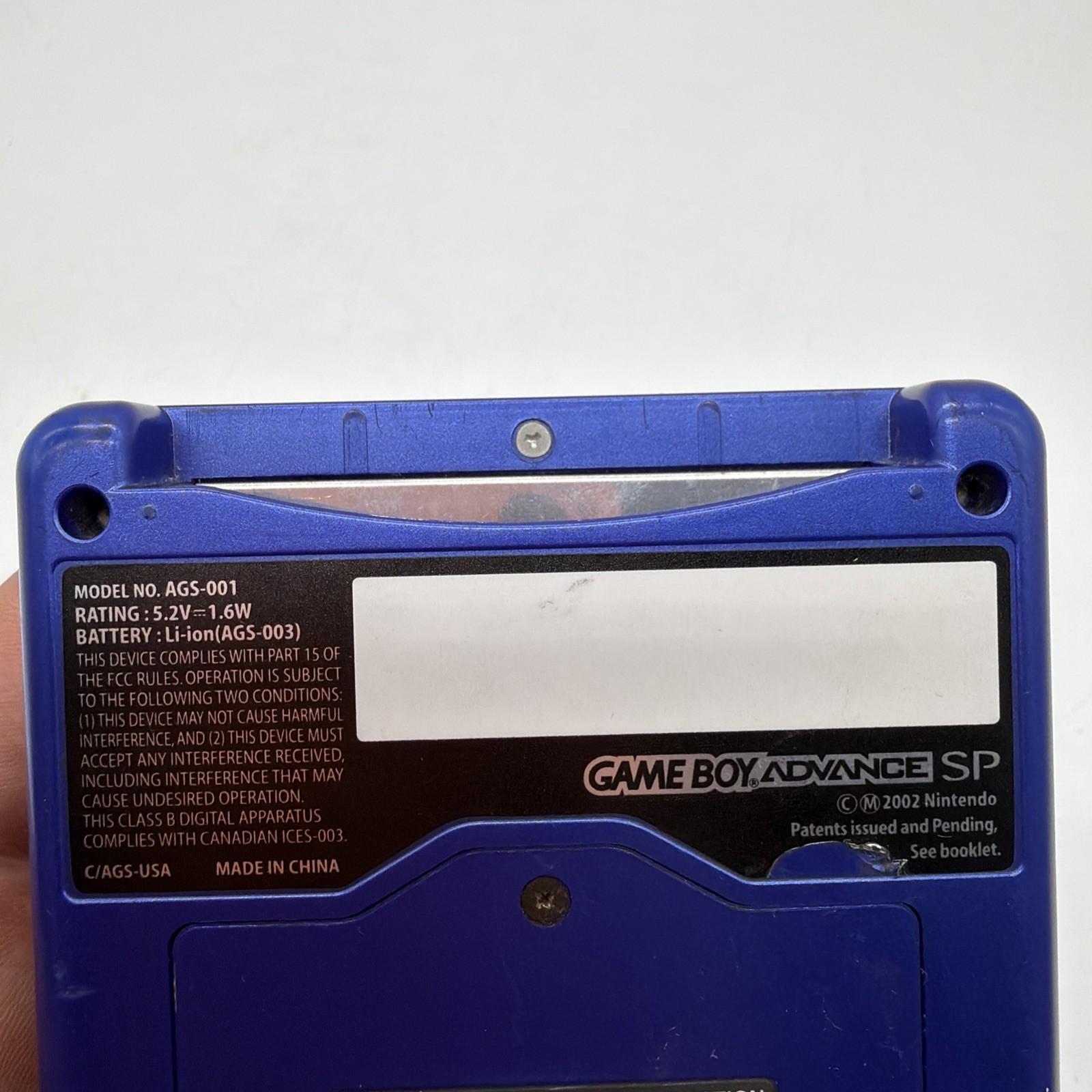 Nintendo Game Boy Advance SP AGS-001 Cobalt Blue Tested Working New Battery