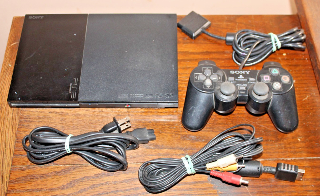 Sony PlayStation 2 PS2 Slim SCPH-90001 Console- Complete System – Fully Tested