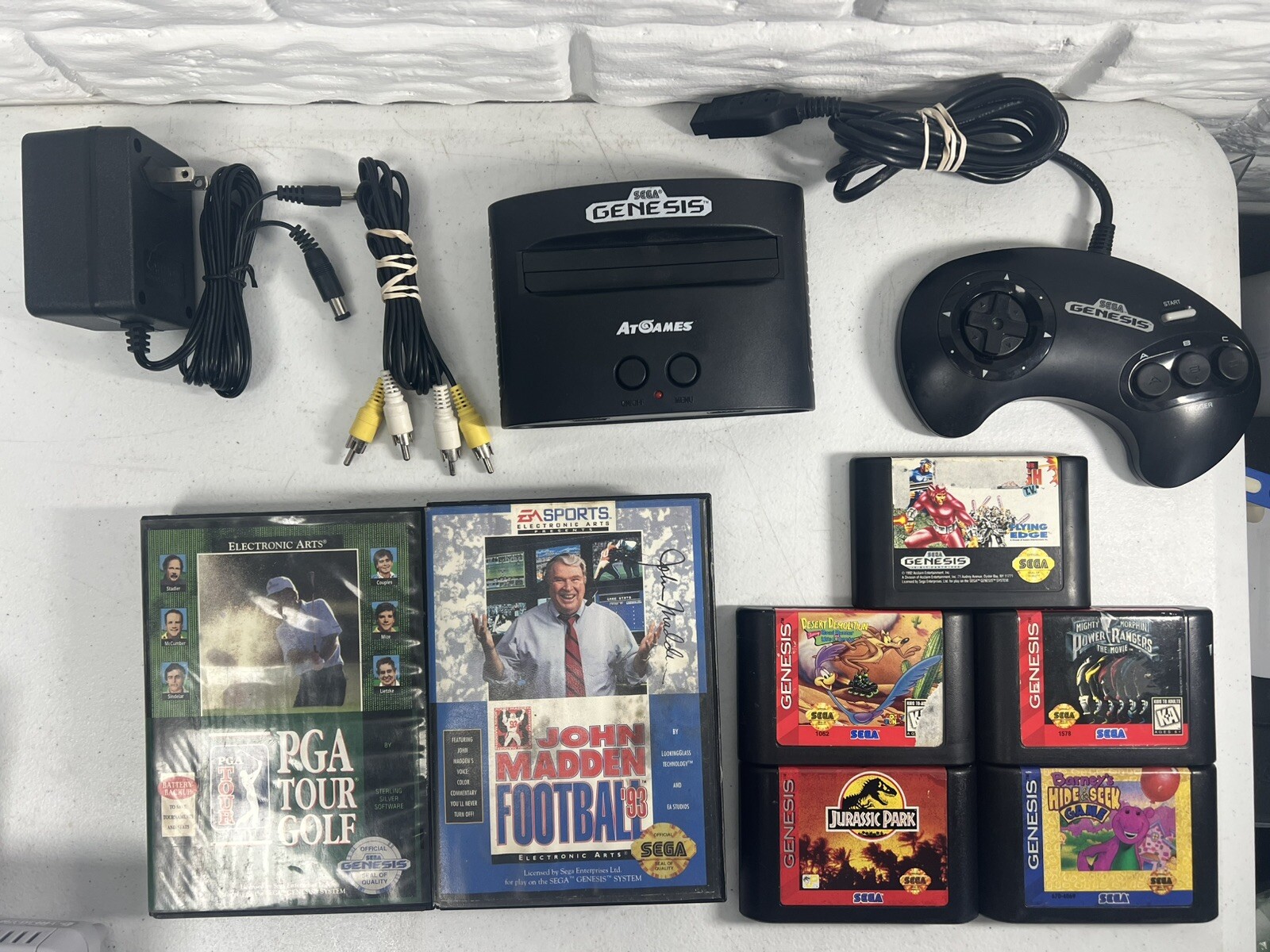 Sega Genesis Mini At Games Console w/ 80 Built-In Games + 7 Games, – TESTED