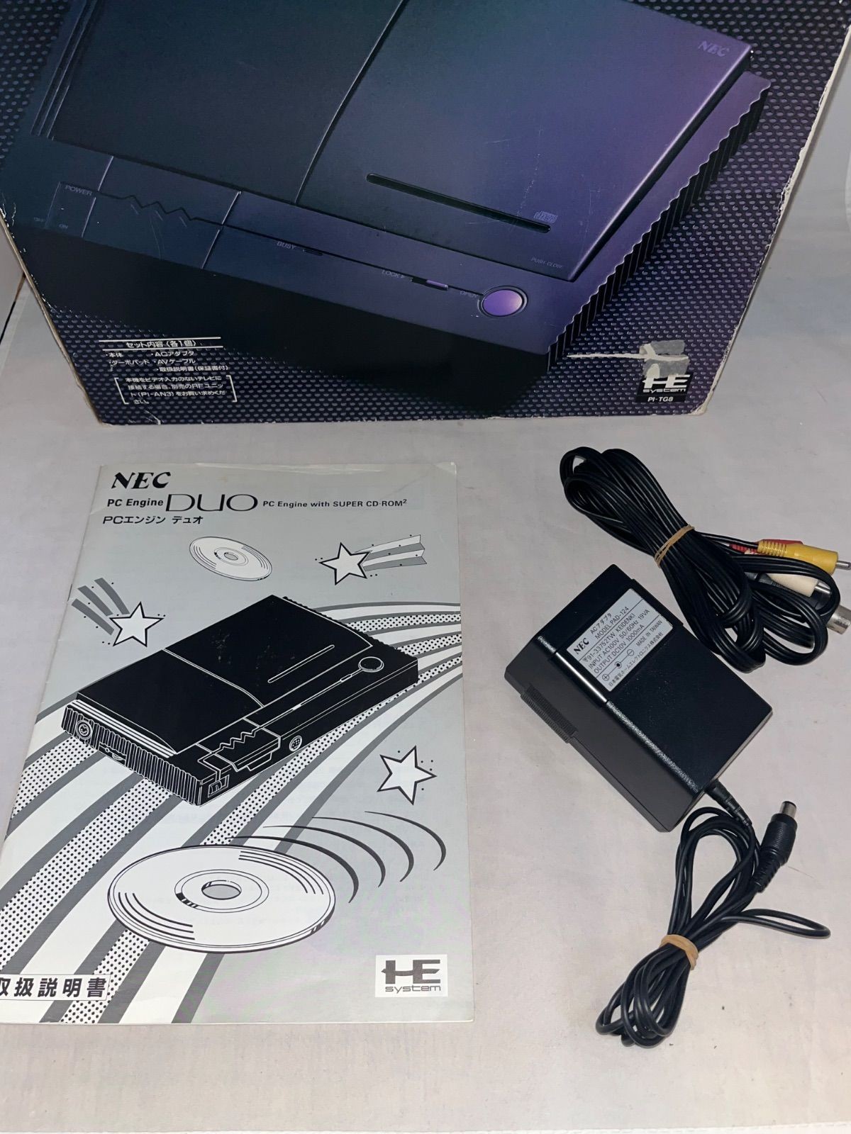 PC engine DUO console NEC Japan model game controller set s2251M