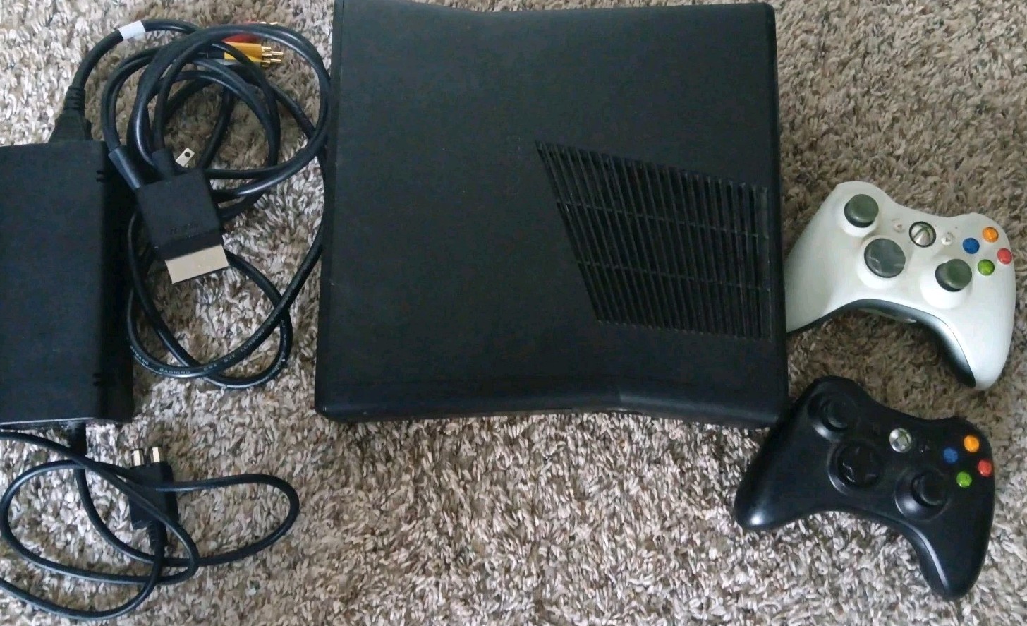 Microsoft Xbox 360 E Console Only Black System Tested & Working NO HARDDRIVE