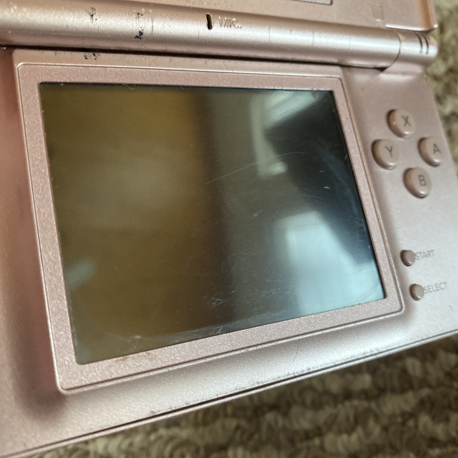 Nintendo DS Lite Metallic Rose Pink Handheld USG-001 W/ Charger Tested