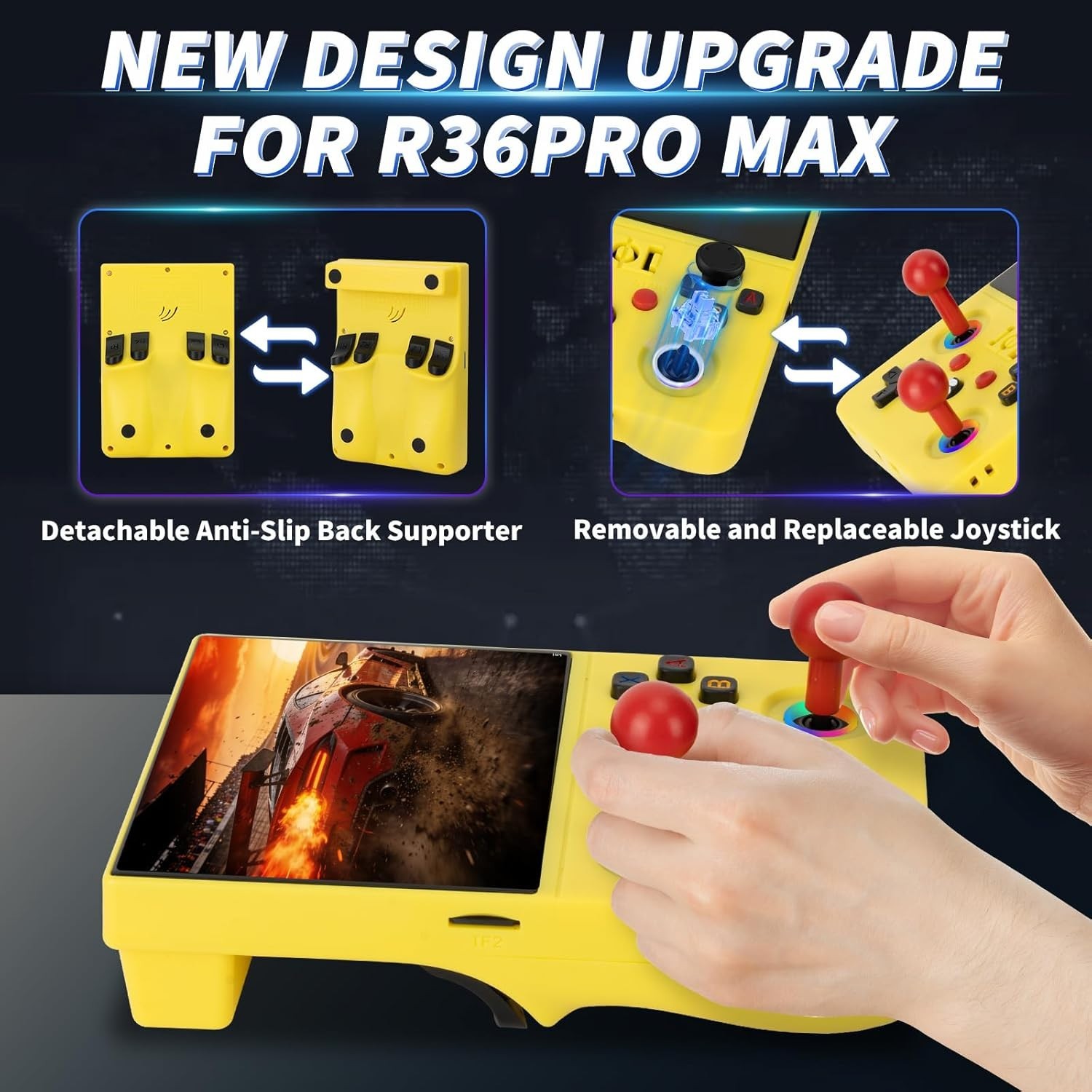 4.5 Inch R36MAX Ⅱ Handheld Game Console – 64GB & Ergonomic Design, Gift Ready