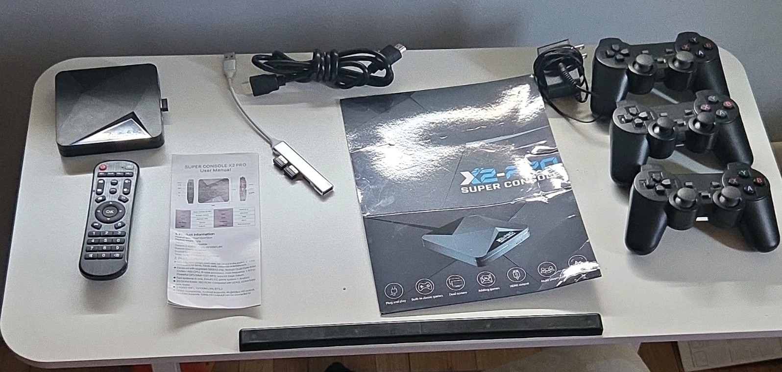 Super Console X2 Pro 64GB Microconsole 1080p Wi-Fi HDMI/USB-A w/3 Controllers