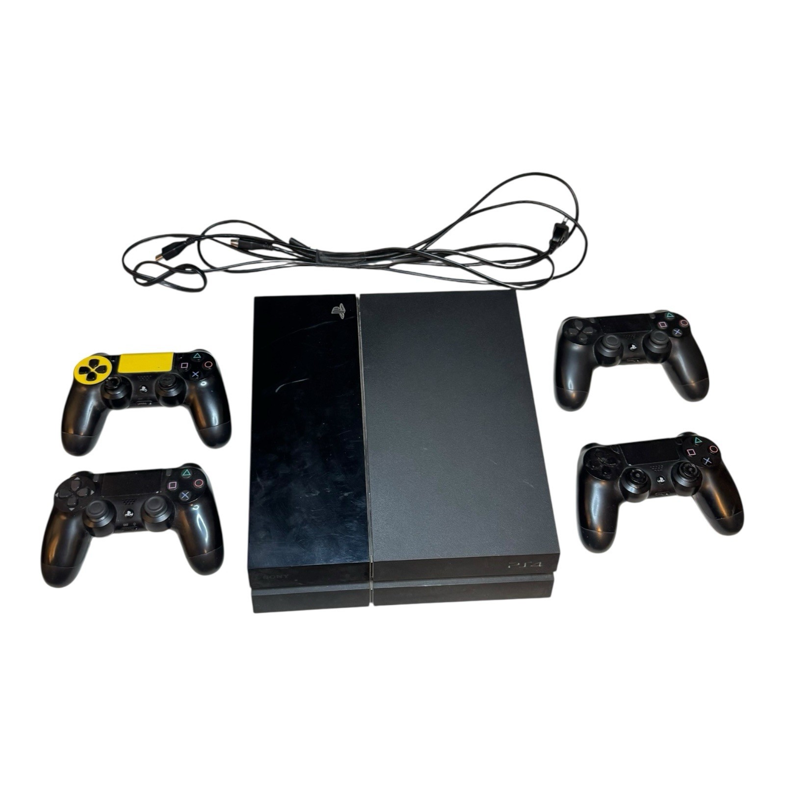 Sony PlayStation 4 PS4 500GB Black Console System 4 Controller Bundle CUH-1115A