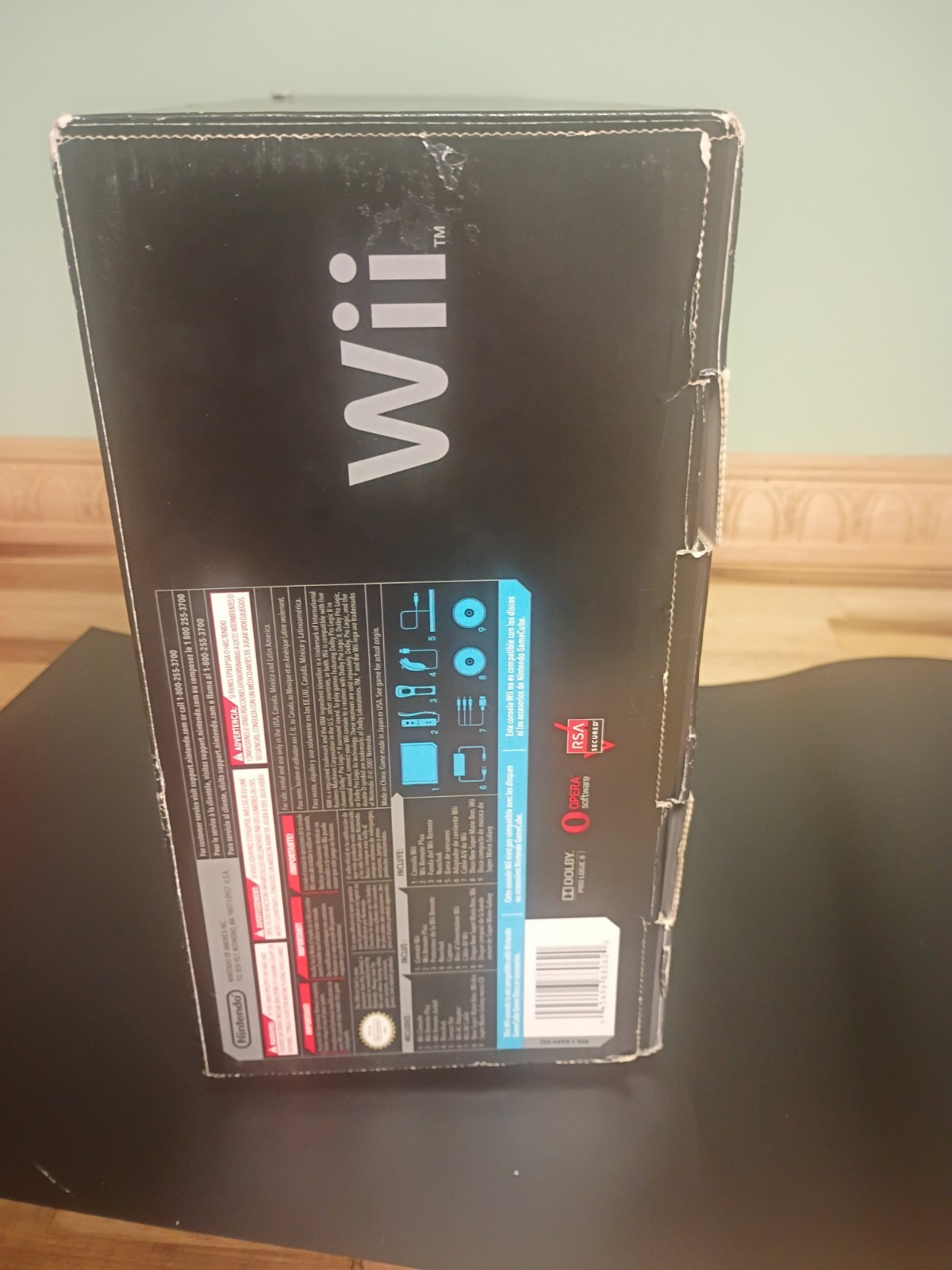 Nintendo Wii Black Holiday Bundle with Super Mario Bros. – New Open Box *Read*