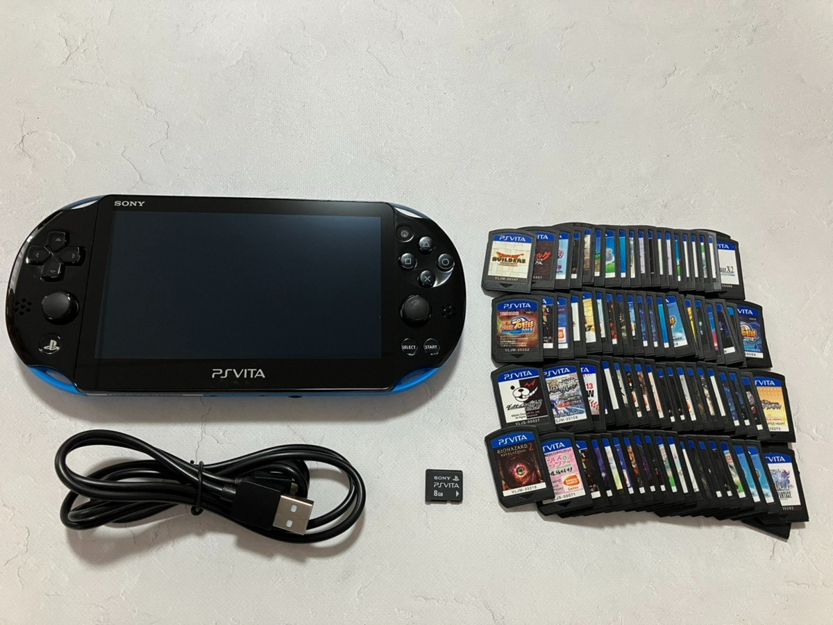 Sony PS Vita PCH-2000 Console with charger / Memory card random 2 games　from US