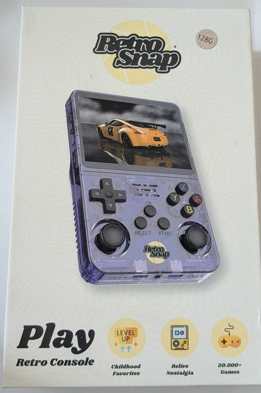 Retro Snap Play Handheld Console 128GB, 3.5″ Screen, 20k+ games, Pink