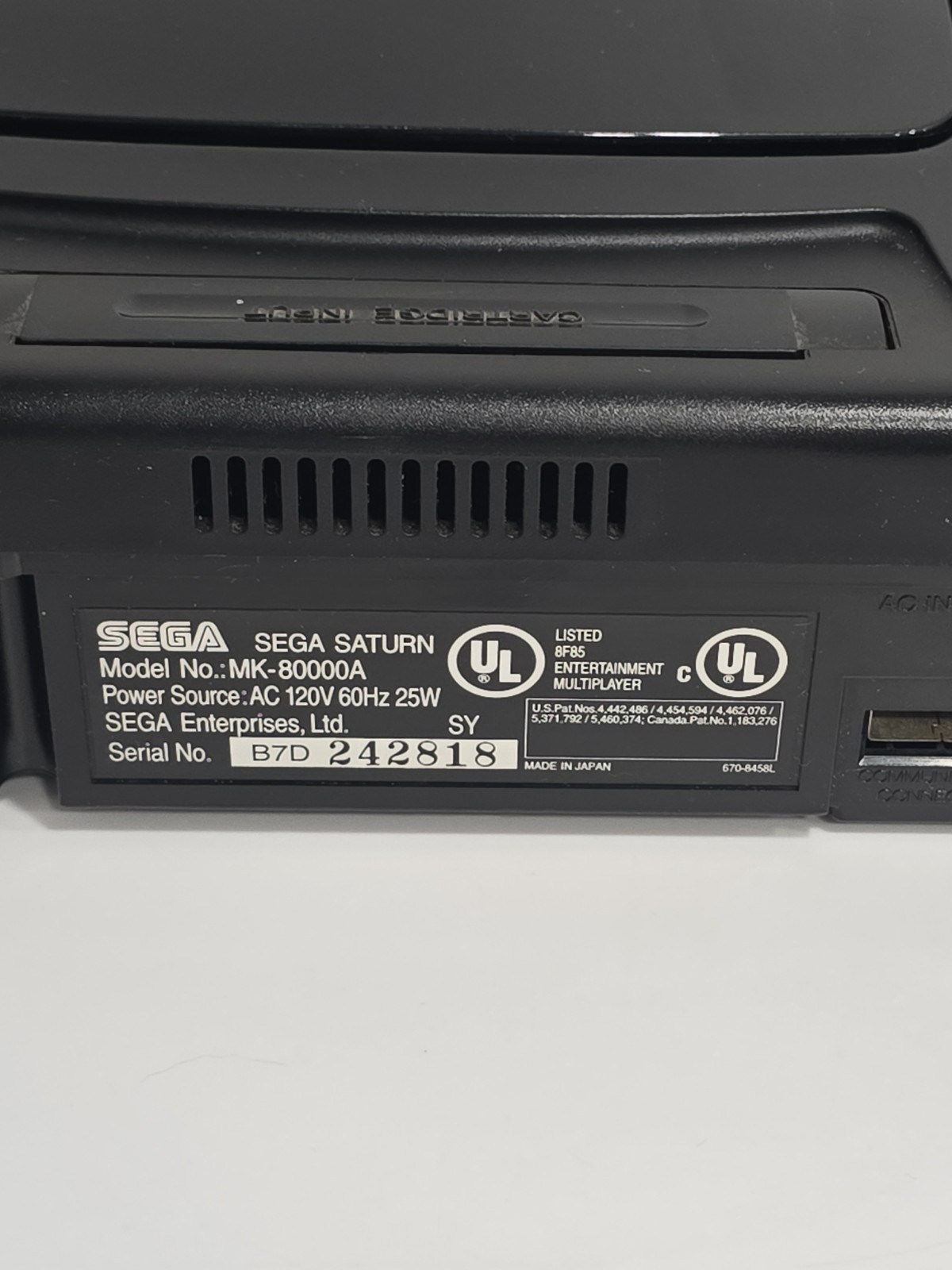 🎮 Sega Saturn MK-80000A Console Black w/ OEM Controller & Primal Rage TESTED