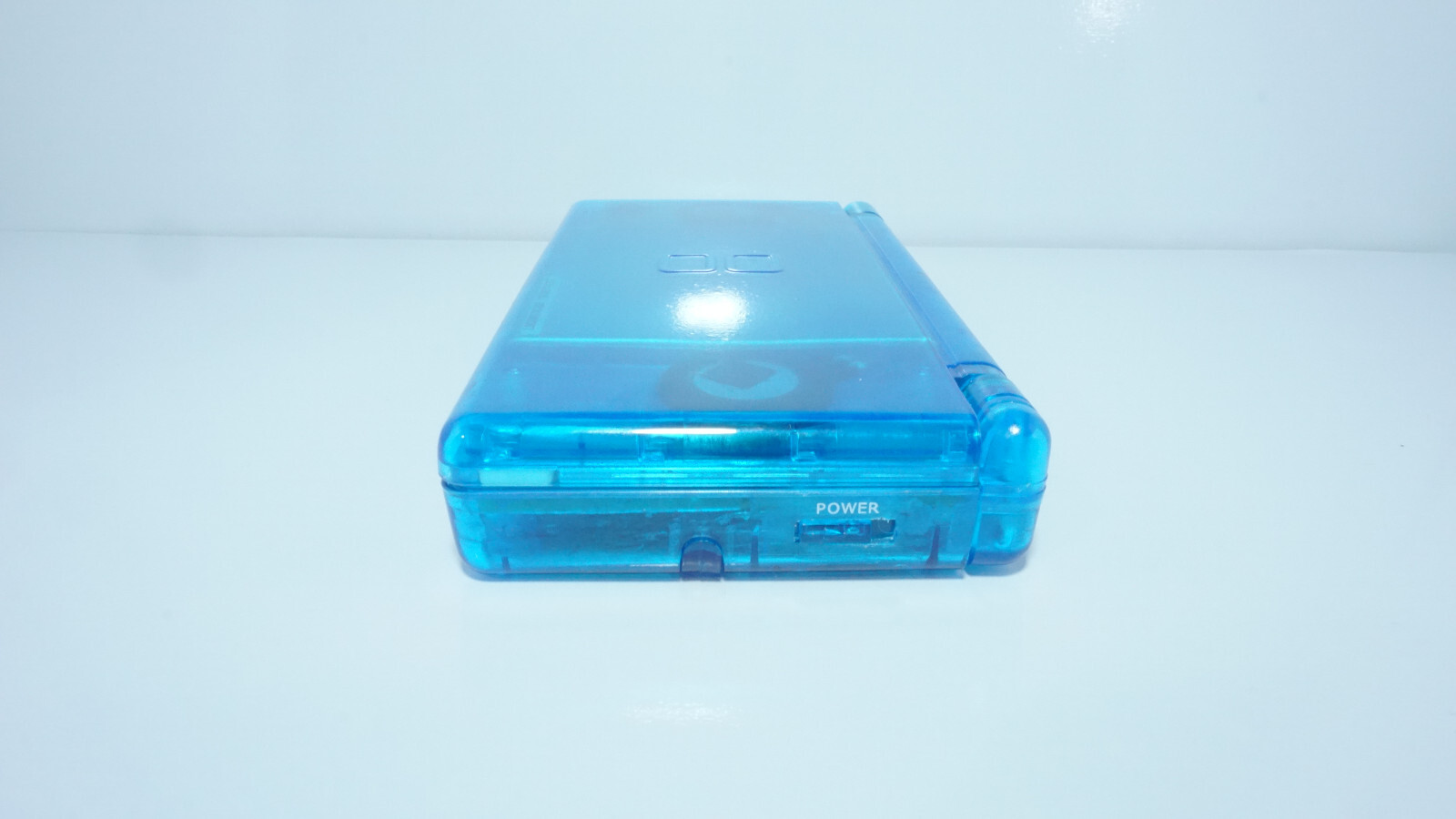 Nintendo DS Lite Transparent Clear Blue Handheld System with Charger & Stylus